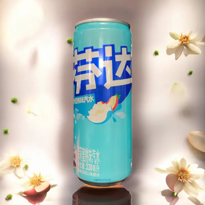 Fanta PĂȘche Blanche & Jasmin 330ml (Chine) đż