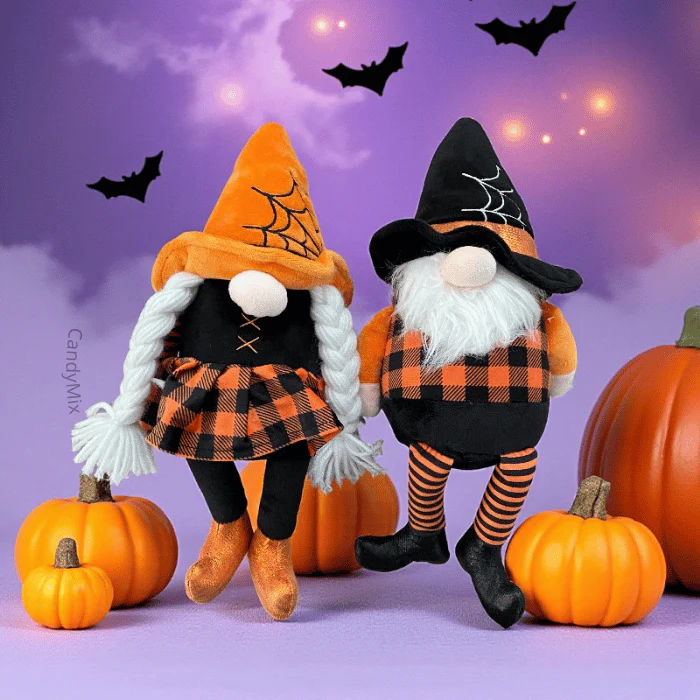 Peluche Gnome Halloween Boy & Girl - 25cm