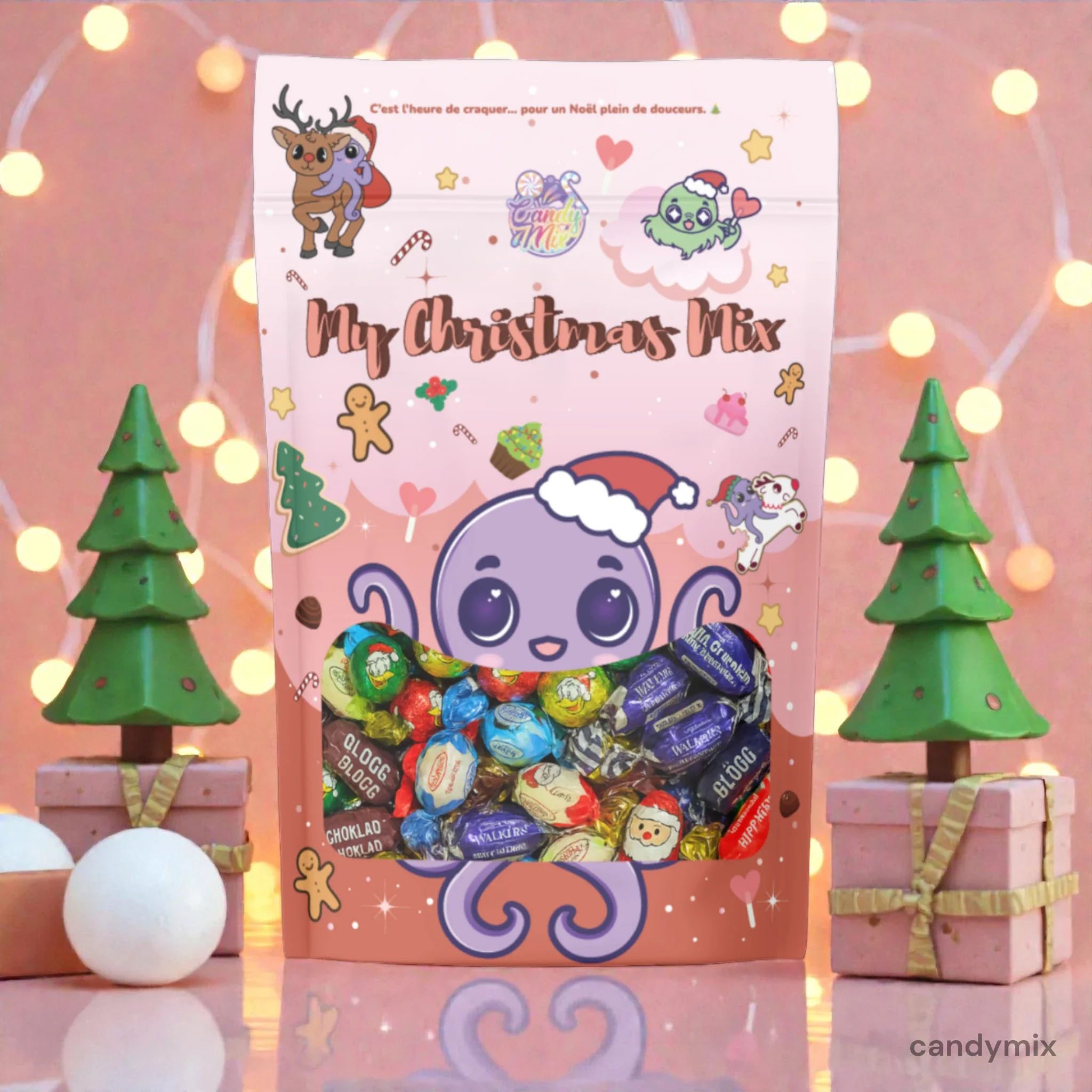 Mélange de Chocolats de Noël Emballés (500g)