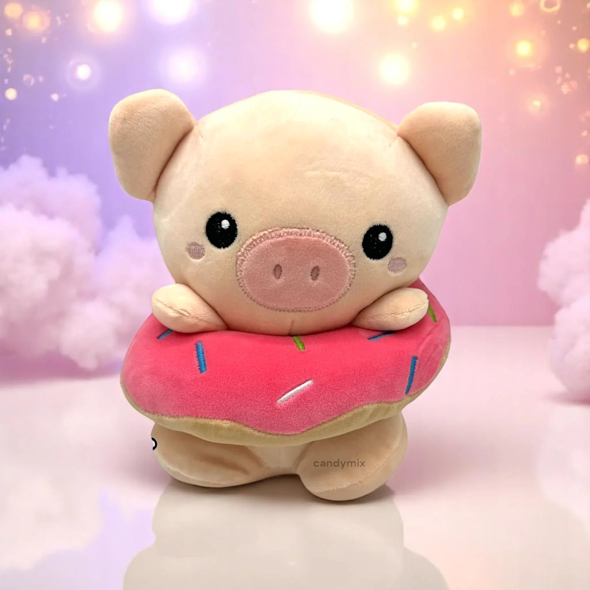 Peluche Bébé Donut Animal Cochon 19cm