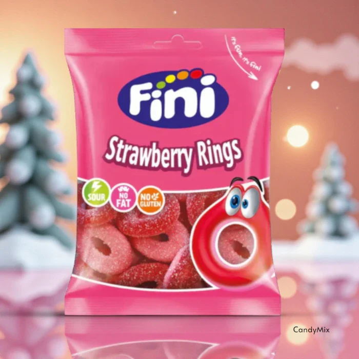 Sachet Fini Anneaux Fraise