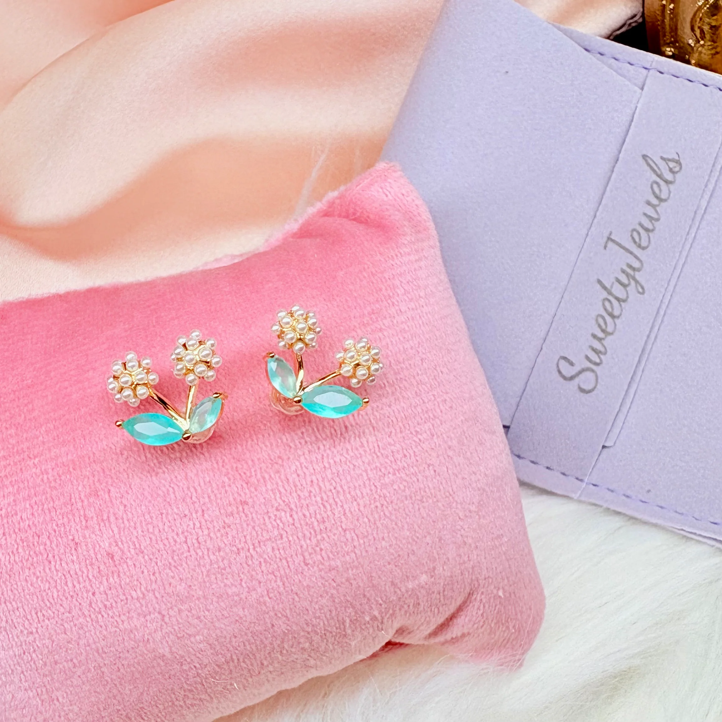 Boucles d'Oreilles  - Sophia Bleu