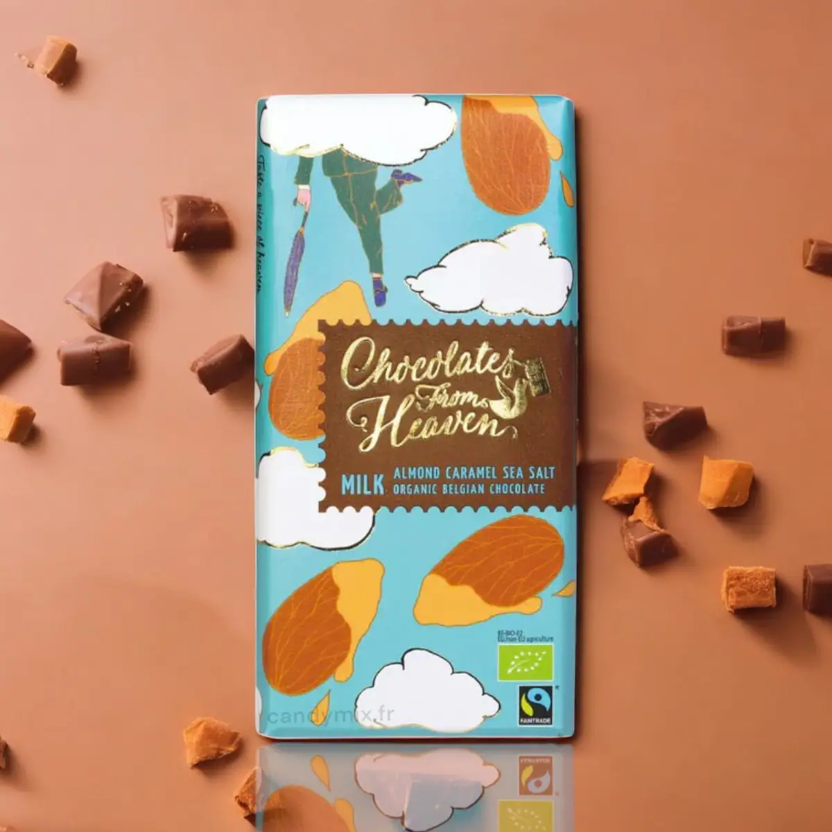 Tablette de Chocolat au Lait et Amandes Caramélisées 🌿