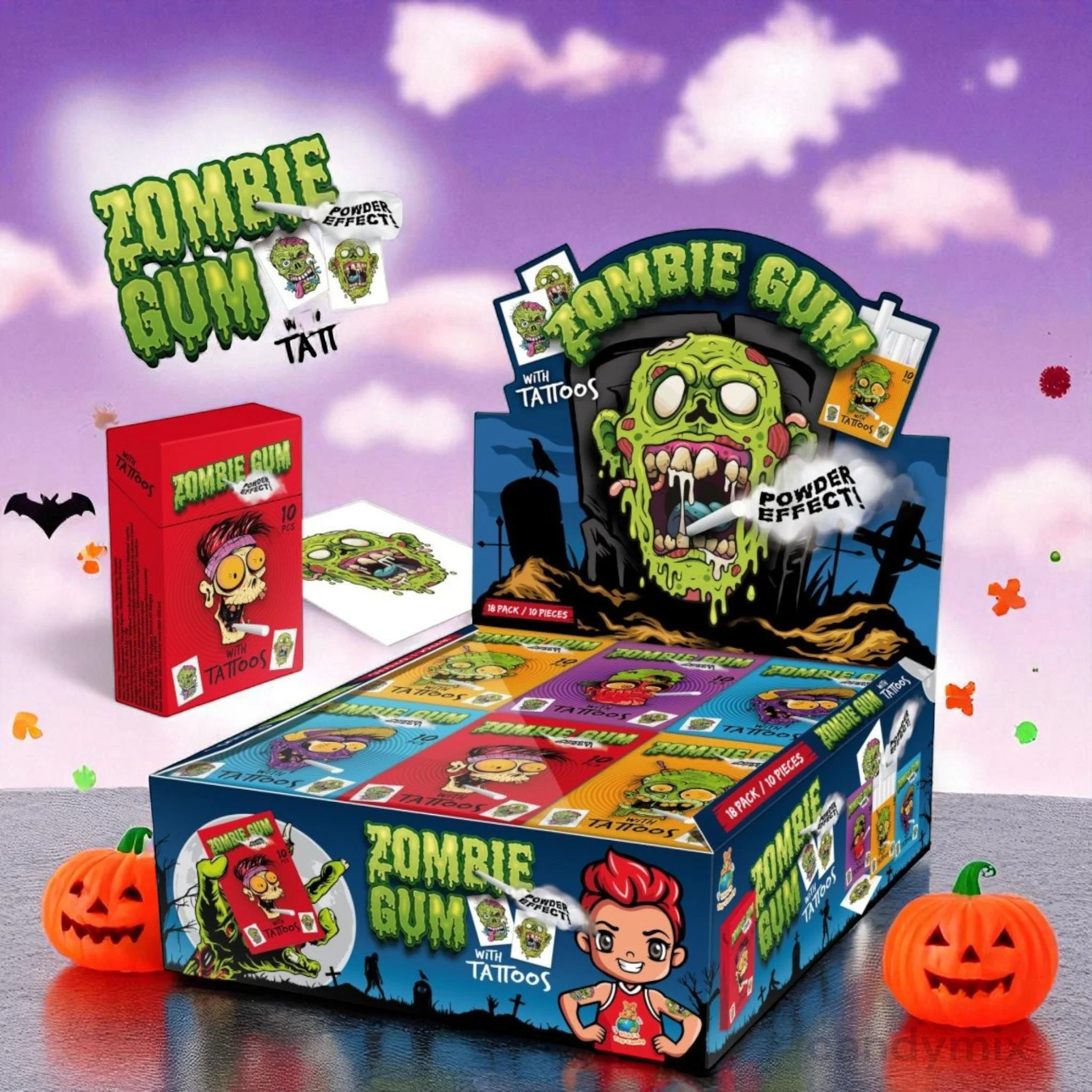 Zombie Gum Stick - Avec Tatouages